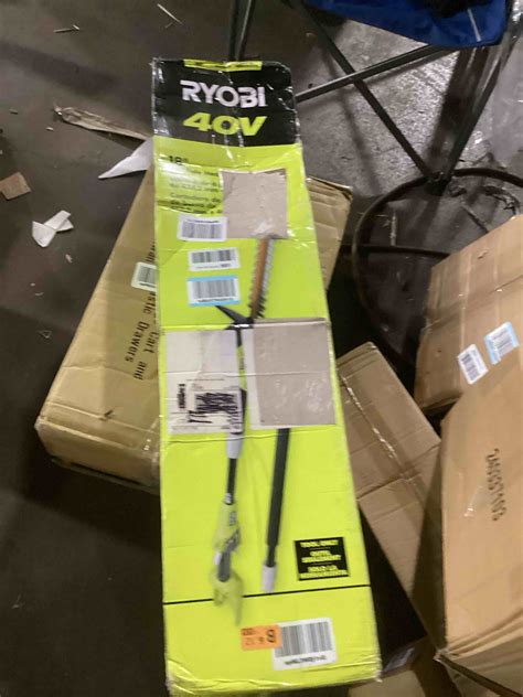 Ryobi Ry40603btl 18 In 40 Volt Lithium Ion Cordless Pole Hedge Trimmer Tool Only