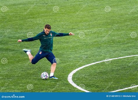 Italia Y El Jugador Del Lazio Ciro Immobile Durante El Entrenamiento