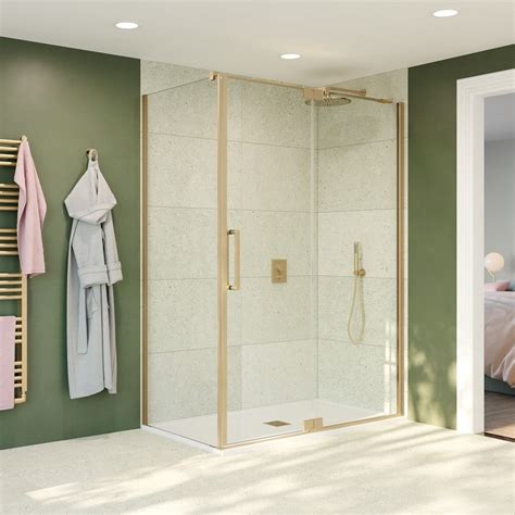 Crosswater Optix 10mm Pivot Door With Inline Panel Shower Enclosure