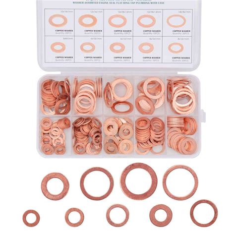 Amazon Saipe Pcs Flat Copper Washer Assortment Set M M O