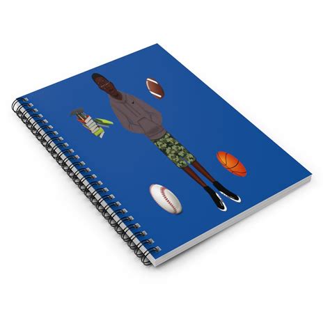 African American Spiral Notebook Ruled Line Featuring Kj Royal Blue Mah Melanin