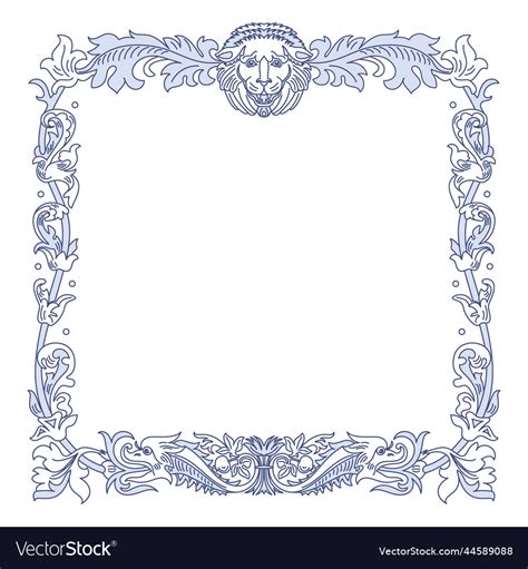 Hand Drawn Medieval Frame Design Royalty Free Vector Image