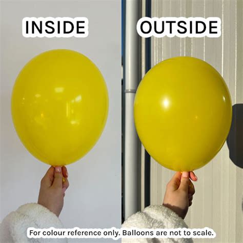 5 Standard Yellow Gemar Latex Balloons 50