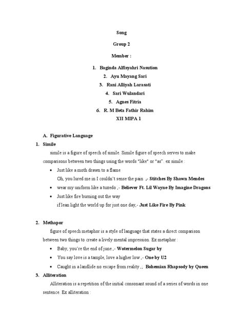 Song Pdf Song Structure