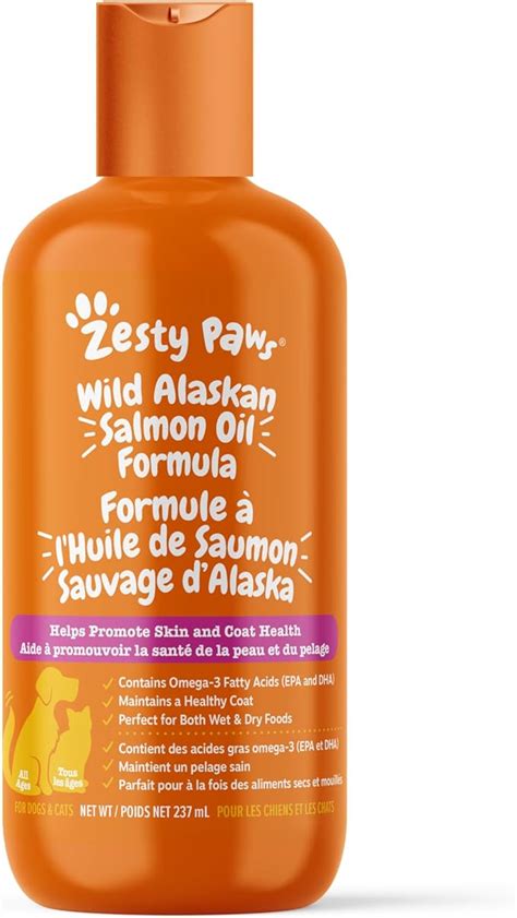 Zesty Paws Wild Alaskan Salmon Oil For Dogs And Cats Liquid Fish Oil