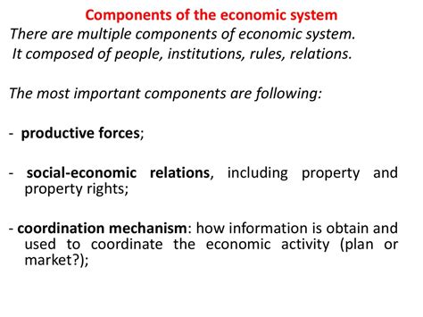 Institutional Relationships And Economic Systems