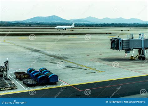 Airport Airstrip Airplane Stock Photo Image Of Arrival 134089308