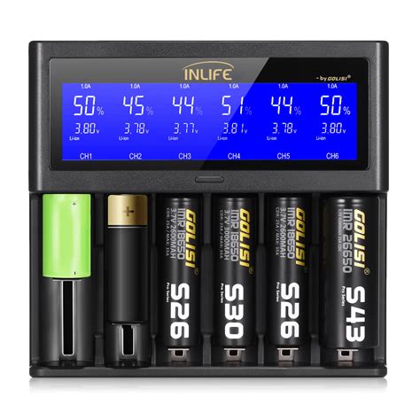 Portable Inlife S A A A Smart Battery Charger Lcd Rechargeable