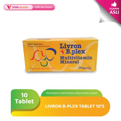 Livron B Plex Memenuhi Kebutuhan Vitamin Mineral 10 Tablet