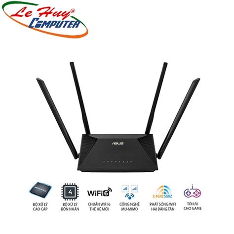 Mã 99ELHA giảm 7 đơn 300K Router WIFI ASUS RT AX53U WiFi 6 AX1800 2