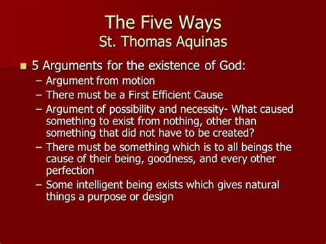 The Five Ways of Saint Thomas Aquinas – The American Catholic