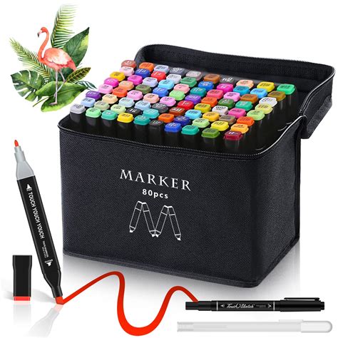 Buy AdamStar Alcohol Markers,80 Colors Dual Tip Art Markers for Kids ...