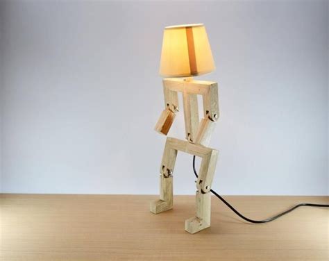 Jaffu Wooden Articulated Design Lamp In The Form Of A Etsy Lamp