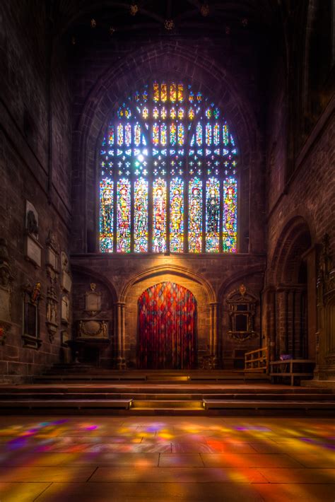 Stained Glass Window In Chester Cathedral 9x Exposure Hdr… Flickr