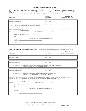 Fillable Online EL PASO NATURAL GAS COMPANY Contract Servicesdoc Fax