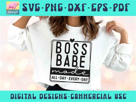 Boss Babe Mode SVG PNG All Day Every Day Girl Boss Svg Etsy