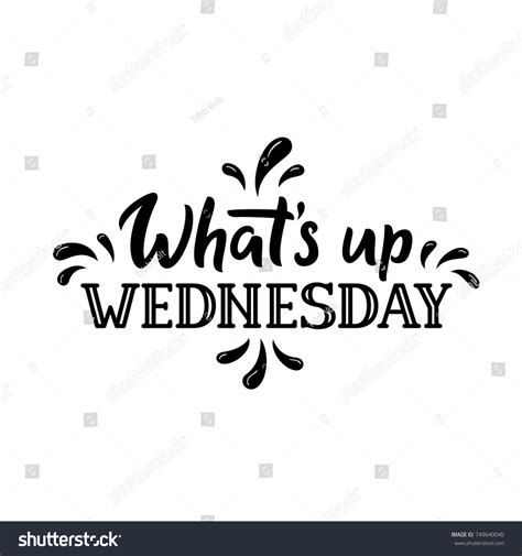 Whats Wednesday Days Week Hand Drawn Stock Vector Royalty Free