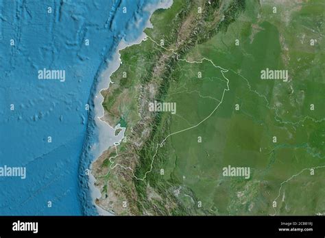 Extended Area Of Ecuador With Country Outline International And