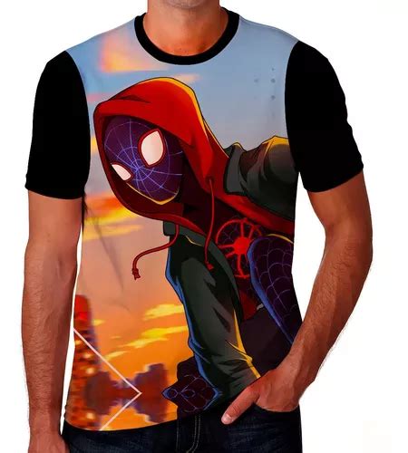 Camisa Camiseta Miles Morales Homem Aranha Filme Desenho