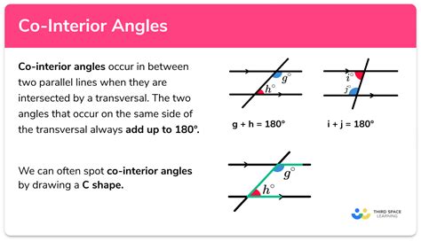 Co Interior Angles Gcse Maths Steps Examples And Worksheet