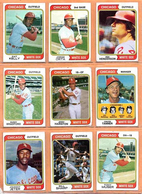 1974 Topps Chicago White Sox Team Lot 22 Diff Wilbur Wood Rich Gossage