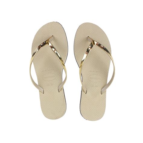 Chinelo Feminino Havaianas You Metallic Areia Dourada 413510 no Shoptime