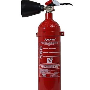 Feuerlöscher 2 kg CO2 Kohlendioxid EDV geeignet EN 3 inkl ANDRIS