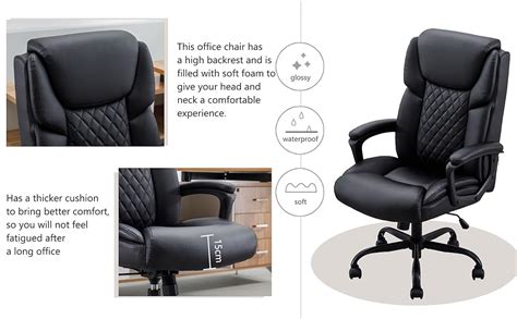 Amazon Dyhome High Back Executive Black Leather Office Chair