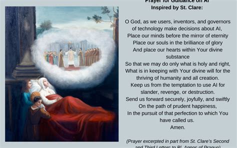 Prayer for guidance on AI Inspired by St. Clare of Assisi - Franciscan ...