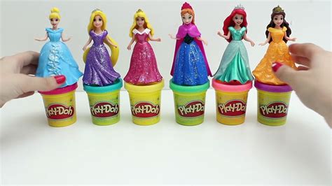 Play Doh DohVinci Éclat Des Robes De Princesse Disney Magiclip Poupées