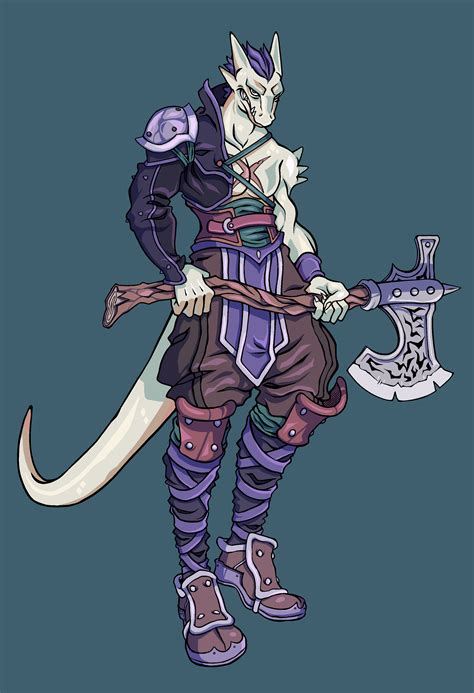 Oc Art White Dragonborn Commission Rdnd