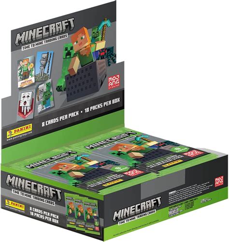 Panini Minecraft Time To Mine Collectable Trading Cards Collection Box