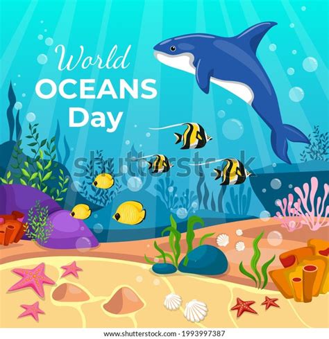 World Oceans Day 8 June Save Stock Vector Royalty Free 1993997387