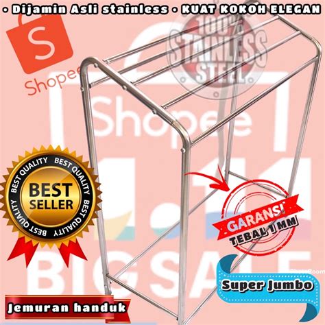 Jual Jemuran Handuk Stainless Steel Super Jumbo Sangat Kokoh Dan Harga