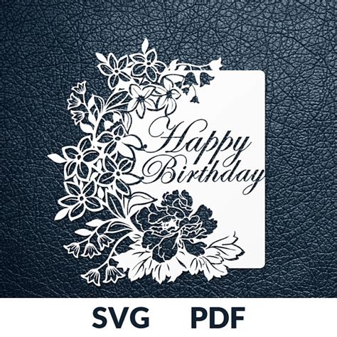 Free Birthday Card Svg Cutting Files Popular Svg Design