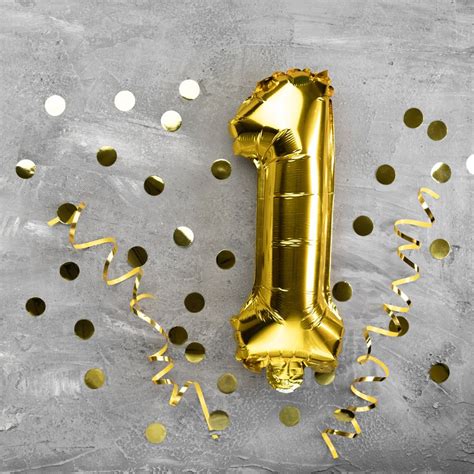 Gold Digit Helium Foil Birthday Party Balloons Number 1 (16 Inch ) – T Bhai