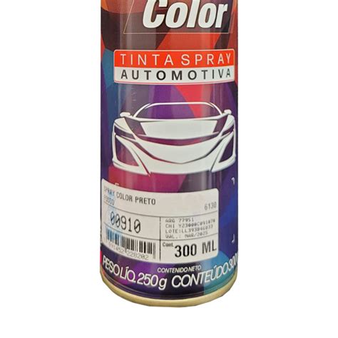 Tinta Spray Automotiva Preto Fosco Ml Colorgin Anderson Produtos