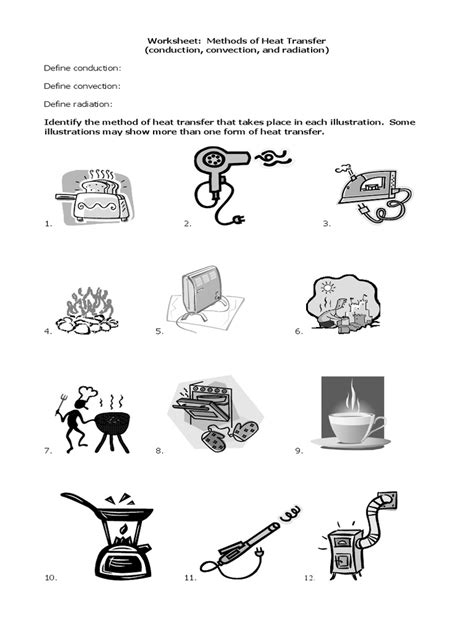 Heat Transfer Worksheet 4 Pdf Heat Transfer Convection