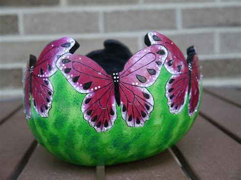 Sparkling Watermelon Butterfly Gourd Bowl