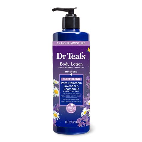 Dr Teal S Sleep Body Lotion With Melatonin Lavender And Chamomile Essential Oils 18 Fl Oz