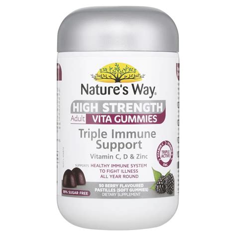 Buy Nature S Way Adult Vita Gummies High Strength Triple Immune 50 Pastilles Online At Chemist