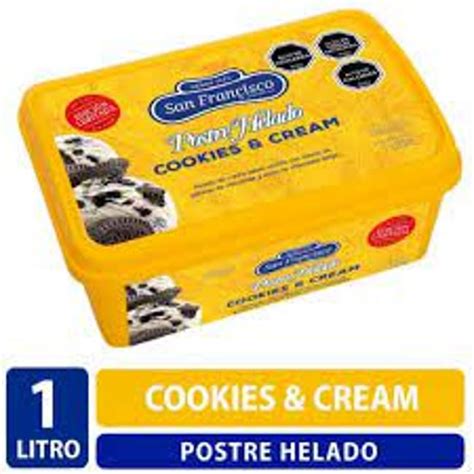 Helado Cookies Cream 1 Ltr Lomi