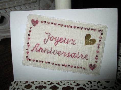 Broderie Joyeux Anniversaire Grille Gratuite De Point De Croix