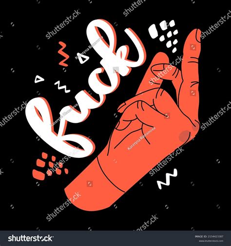 Illustration Hand Gesture Fuck Hand Drawn Stock Vector Royalty Free Shutterstock