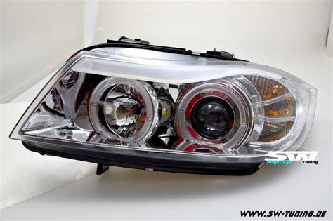 Angel Eye Scheinwerfer BMW E90 E91 3er LED 2 Standlichtringe Chrome