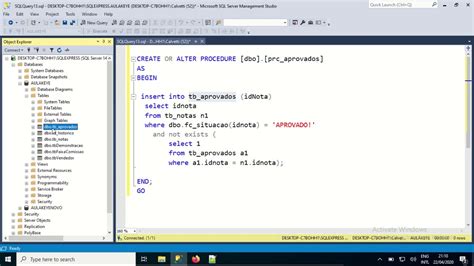 V Deo Aula Sqlserver Criar Procedure Youtube