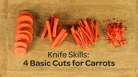 Knife Skills 4 Basic Cuts For Carrots Yummy Ph Youtube