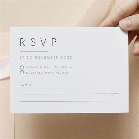 Rsvp Printable Template