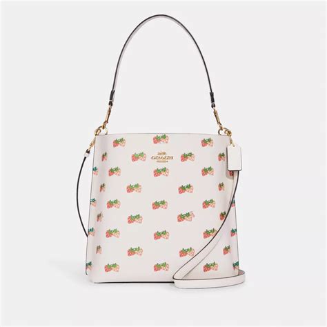 Coach Outlet Mollie Bucket Bag With Strawberry Print