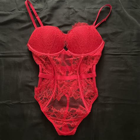 Victorias Secret Red Lingerie Top In Perfect Depop